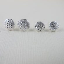 Load image into Gallery viewer, Sea urchin imprinted earring studs from Middle Beach, Tofino - Swallow Jewellery