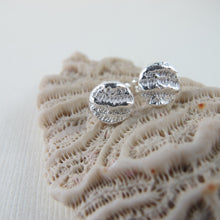 Load image into Gallery viewer, Coral imprinted earring studs from Port Renfrew, Vancouver Island - Swallow Jewellery