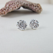 Load image into Gallery viewer, Seaweed imprinted earring studs from Dallas Road, Victoria - Swallow Jewellery