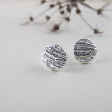 Load image into Gallery viewer, Arbutus bark imprinted earring studs from Galiano Island, BC - Swallow Jewellery