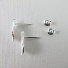 Load image into Gallery viewer, Mini wild rose leaf imprinted earring studs from Victoria, BC - Swallow Jewellery