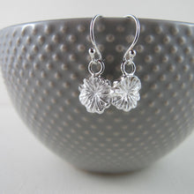 Load image into Gallery viewer, Poppy imprinted dangle earrings from Metchosin, Vancouver Island - Swallow Jewellery