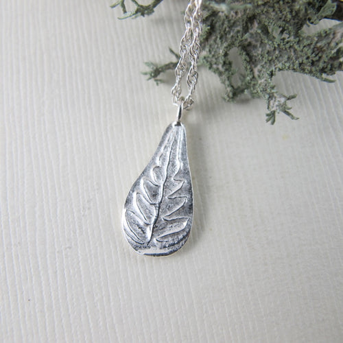 Rainforest fern short necklace from the Tonquin Trail in Tofino, BC - Swallow Jewellery