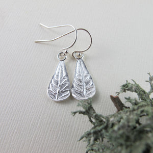 Rainforest fern dangle earrings from the Tonquin Trail in Tofino, BC - Swallow Jewellery