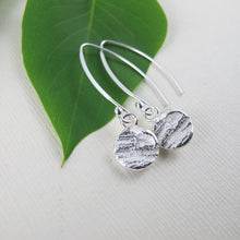 Load image into Gallery viewer, Coastal Redwood bark imprinted dangle earrings from Victoria, BC