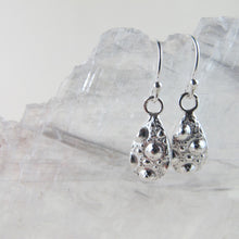 Load image into Gallery viewer, Sea urchin imprinted dangle earrings from MacKenzie Beach, Tofino - Swallow Jewellery