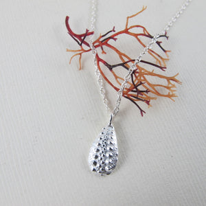 Sea urchin imprinted necklace from Middle Beach, Tofino - Swallow Jewellery