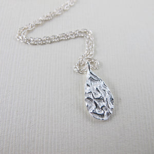 Seaweed imprinted short necklace from Dallas Road, Victoria - Swallow Jewellery
