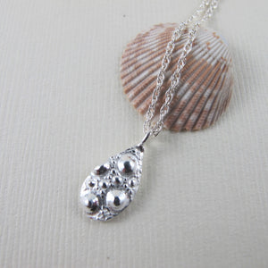 Sea urchin imprinted short necklace from McKenzie Beach, Tofino - Swallow Jewellery