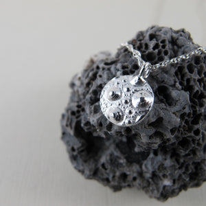 Sea urchin imprinted short necklace from McKenzie Beach, Tofino - Swallow Jewellery