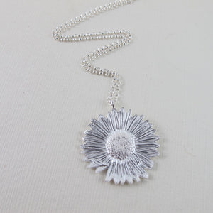 Wandering Daisy imprinted necklace from Strathcona Park, BC by Swallow Jewellery