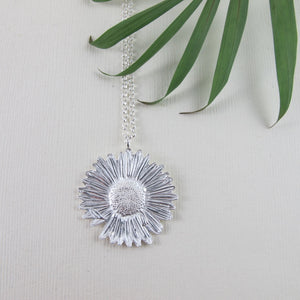Wandering Daisy imprinted necklace from Strathcona Park, BC by Swallow Jewellery