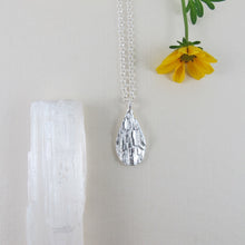 Load image into Gallery viewer, Douglas Fir tree bark imprinted long necklace from Victoria, BC