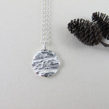 Load image into Gallery viewer, Douglas Fir tree bark imprinted long necklace from Victoria, BC