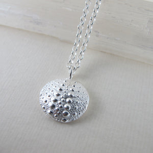 Sea urchin imprinted long necklace from Middle Beach, Tofino - Swallow Jewellery