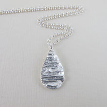 Load image into Gallery viewer, Arbutus bark imprinted long necklace from Galiano Island, BC - Swallow Jewellery