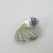 Load image into Gallery viewer, Sea urchin imprinted ring from Middle Beach, Tofino - Swallow Jewellery