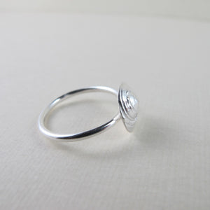 Moon snail shell imprinted ring - Swallow Jewellery
