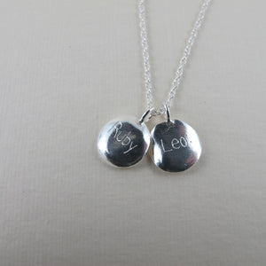 Multiple charms paw print necklace with your pet's paw texture - Swallow Jewellery