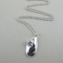 Load image into Gallery viewer, Mini mussel shell imprinted short necklace from Cox Bay, Tofino by Swallow Jewellery