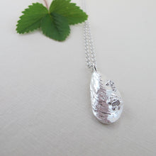 Load image into Gallery viewer, Mussel shell imprinted long necklace from Cox Bay, Tofino by Swallow Jewellery