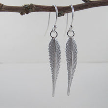 Load image into Gallery viewer, Sumac Fern short dangle earrings, Victoria, BC by Swallow Jewellery