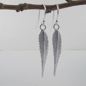 Sumac Fern short dangle earrings, Victoria, BC by Swallow Jewellery