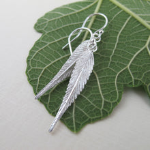 Load image into Gallery viewer, Sumac Fern short dangle earrings, Victoria, BC by Swallow Jewellery