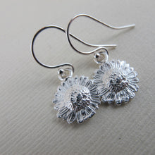 Load image into Gallery viewer, Mini Daisy Flower short dangle earrings, Victoria, BC by Swallow Jewellery