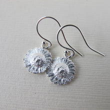 Load image into Gallery viewer, Mini Daisy Flower short dangle earrings, Victoria, BC by Swallow Jewellery