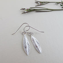 Load image into Gallery viewer, Osoberry leaf short dangle earrings from Burgoyne Bay, Saltspring Island