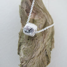 Load image into Gallery viewer, Driftwood imprinted infinity bead necklace from Burgoyne Bay, Saltspring Island