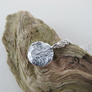 Driftwood imprinted necklace from Burgoyne Bay, Saltspring Island