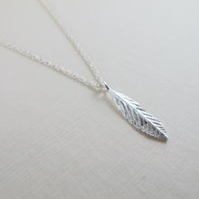 Load image into Gallery viewer, Osoberry leaf imprinted necklace from Burgoyne Bay, Saltspring Island