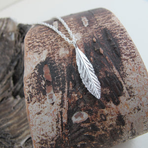 Osoberry leaf imprinted necklace from Burgoyne Bay, Saltspring Island