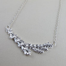Load image into Gallery viewer, Cedar leaf imprinted bar necklace from Victoria, BC