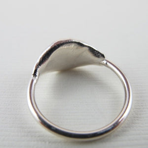 Whale bone imprinted ring from Victoria, BC - Swallow Jewellery
