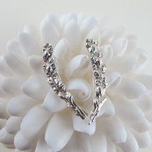 Load image into Gallery viewer, Salt Cedar flower imprinted ear climbers from Victoria, BC - Swallow Jewellery