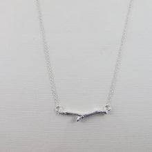 Load image into Gallery viewer, Twig imprinted bar necklace from Victoria, BC - Swallow Jewellery